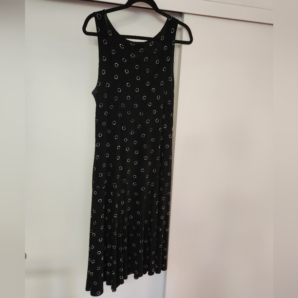 Chicos Traveler Dress Black and White Print Size 1 - Picture 3 of 3